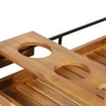 thumbnail image 4 of Noble House Teak and Black Acacia, Wood and Iron Outdoor Kitchen Serving & Storage Cart, 4 of 10