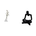 thumbnail image 1 of Figura de bailarina moderna, pensadora, escultura artística, adorno abstracto creativo para dormitorio, sala de estar, oficina, chimenea, entrada, dec, 1 of 8