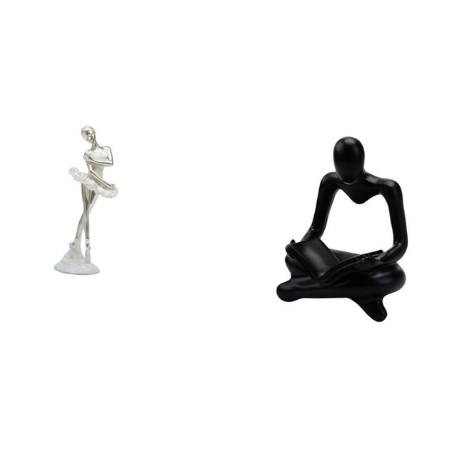 Figura de bailarina moderna, pensadora, escultura artística, adorno abstracto creativo para dormitorio, sala de estar, oficina, chimenea, entrada, dec
