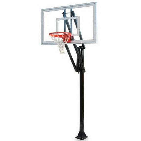 First Team Vector Select-BP Steel-Acrylic In Ground Adjustable Basketball System44; Purple