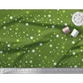 thumbnail image 2 of Soimoi Green polyester Crepe Fabric Stars Star Print Fabric by the Yard 52 Inch Wide, 2 of 3