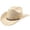 Light Yellow, variant on LIUYUNNN Leather Hat Western Cowboy Hat With Curved Brim For And Outdoor Adventure Travel Riding Country Style, One Size