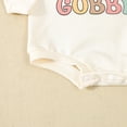 thumbnail image 5 of Gunia Thanksgiving Baby Girl Outfit Long Sleeve Letter Printing Pullover Romper Sweatshirt Bodysuits Girls Outfits,Yellow 6-12 Months, 5 of 9