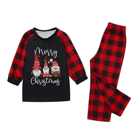 

Family Picture Outfits Christmas Pyjamas Set Red Checked Sleepwear Leisure Suit For Families Style Friends Party Casual Family Matching Pajamas Black 3 Years - 4 Years