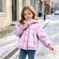 thumbnail image 3 of OGLCCG Girls Winter Coat Fleece Lined Hooded Puffer Jacket with Pockets Warm Full Zip Thick Parka Coats,Size 1-7, 3 of 8
