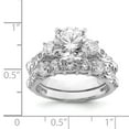 thumbnail image 2 of Bague de Mariage 2 Pcs en Argent Sterling 925 Plaquée Rhodium avec Zircon Cubique, 2 of 2