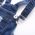 thumbnail image 5 of KIDSCOOL SPACE Baby Girl Boy Bib Pocket Jean Overalls,Unisex Workwear,6-12 Months, 5 of 8