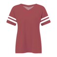 thumbnail image 4 of Delayuji Plus Size V Neck T Shirts Women Short Sleeve Tops Casual Summer Tshirts Loose Fit Tee Orange Xxxl Polyester,Spandex Short Sleeve Shirts for Women, 4 of 4