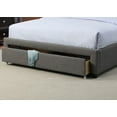 thumbnail image 4 of Queen Bed Frame: Grey Polyfiber Tufted Headboard with Storage Drawers, Modern Bedroom Furniture, Solid Wood Frame, 60x80in, No Box Spring Needed, 4 of 8