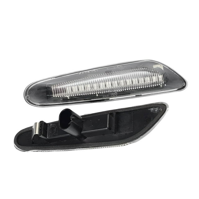 Maytalsory 2piece LED Dynamic Side Marker Turn Signal Side Marker Sequential Blinker Turn Signal Light Durable Transparent+PIN