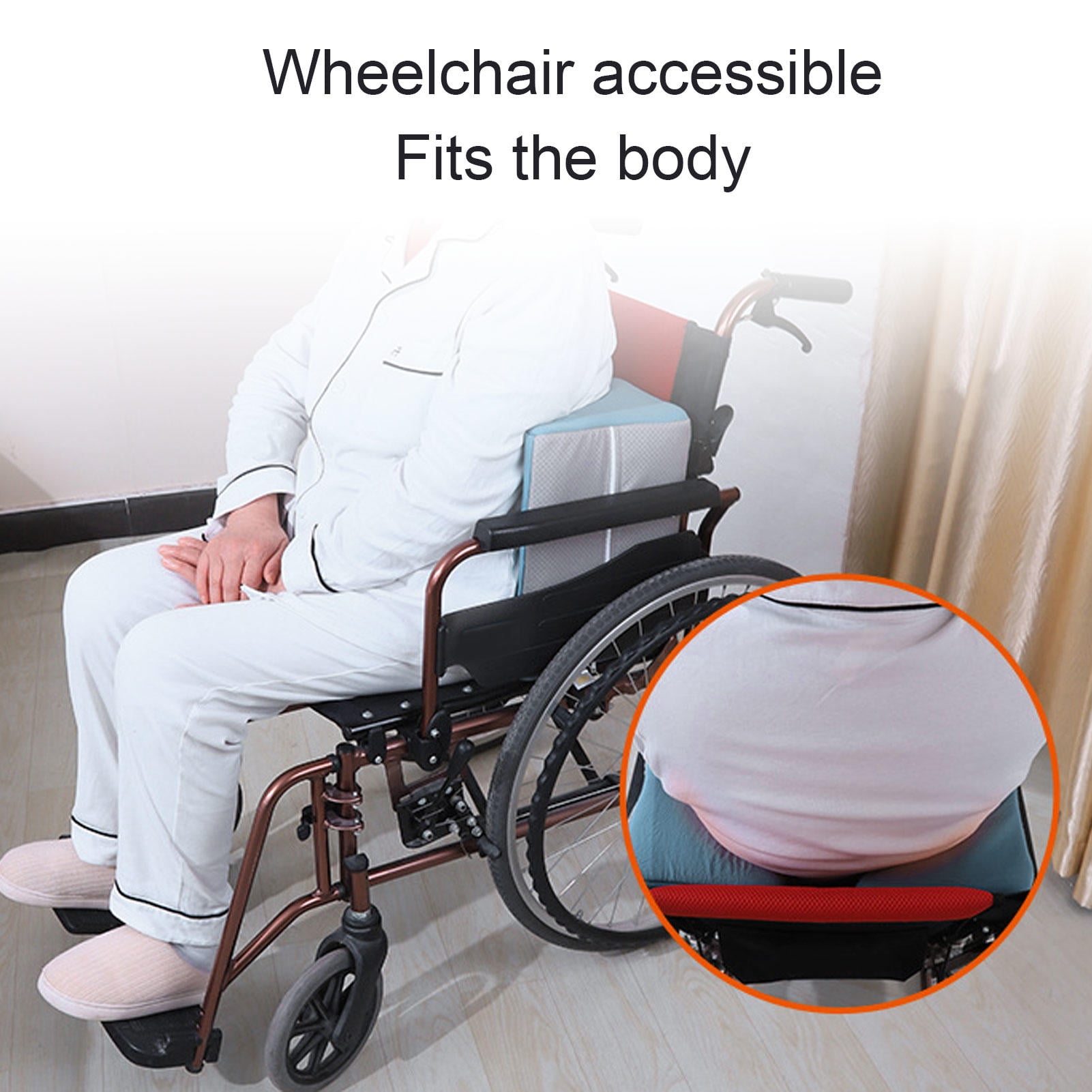 LAZIOEGR Triangular Bedside Wedge Cushion – Anti‑Pressure, Breathable Leg & Ankle Support Pillow for Bedridden Patients