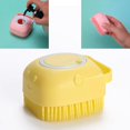 thumbnail image 2 of Baño Masaje Cepillo Jabón Champú Dispensador Perros Gatos Ducha Pet Grooming Peine Amarillo Zulema cepillo de baño, 2 of 7