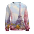 thumbnail image 7 of Sweatshirt For Womens Crewneck Eiffel Tower Hoodies Teen Girls Cute, 7 of 7