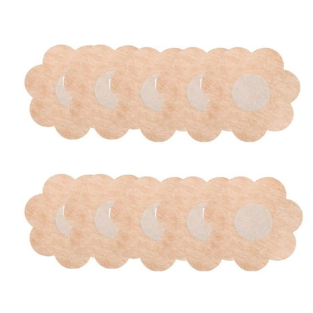 

10 Pieces Petal Underwear Chest Pasties for Dress Women flower