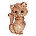 thumbnail image 2 of Broche De Gato Dorado Con De Imitación De Cristal Para Sombreros De Unisex Clips Damas Ramilletes Joyería De Navidad Hugo Cat Broche Pins Para Mujeres, 2 of 6