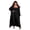 Black, variant on Women Plus Size 3 Piece Outfit Set High Stretch Fall Winter Casual Sexy Tracksuit Set