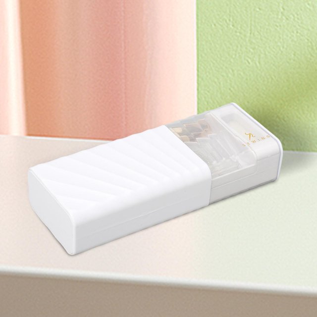 Caja de almacenamiento portátil para de costura, cinta métrica, dedal, aguja, tijera, hilo, herramientas de reparación de costura, accesorios de Blanco Baoblaze Agujas de hilo de coser