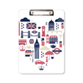 thumbnail image 1 of Heart London Bridge UK Big Ben Clipboard Folder Writing Pad Backing Plate A4, 1 of 4