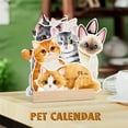 thumbnail image 3 of 2026 Mini Desktop Calendar with Wooden Base - Cute Cats Monthly Planner, 12 Two-Sided Planning Pages, Office Desk Organizer Gift for Pet Lovers, 3 of 5