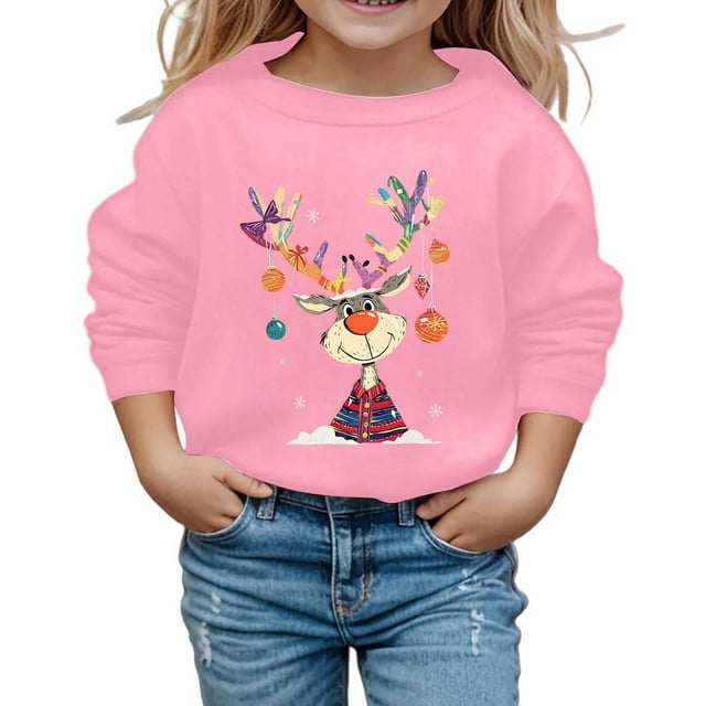 Veste à Capuche Zippée pour Petite Fille, Veste pour Enfants avec Capuche Zippée, Sweat à Capuche pour Tout-Petit Fille, Sweat à Capuche pour Tout-Petit 4t, Sweat à Manches Longues Col Rond Imprimé Lapin pour Bébé Fille, Chandail Décontracté Doux Rose 4-5 Ans