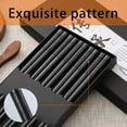 thumbnail image 2 of Fiberglass Chopsticks Reusable Dishwasher Safe 9.5 Inch Cherry Blossom Pattern Japanese Style Black 10 Pairs, 2 of 7