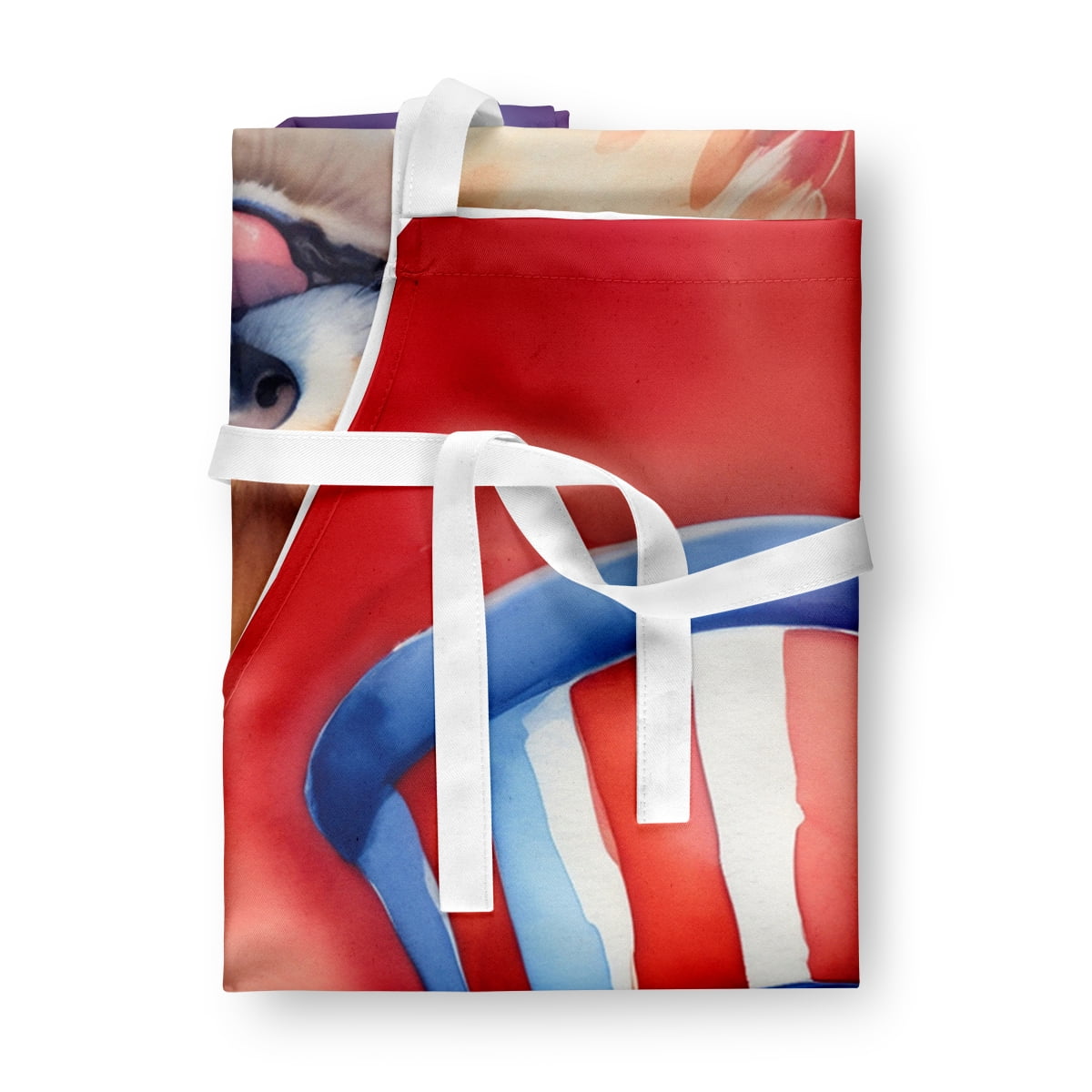 Pomeranian Patriotic American Apron 27 in x 30 in