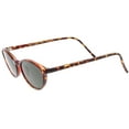 thumbnail image 3 of True Vintage Small Horn Rimmed Oval Sunglasses Slim Arms 48mm (Tortoise / Smoke), 3 of 4
