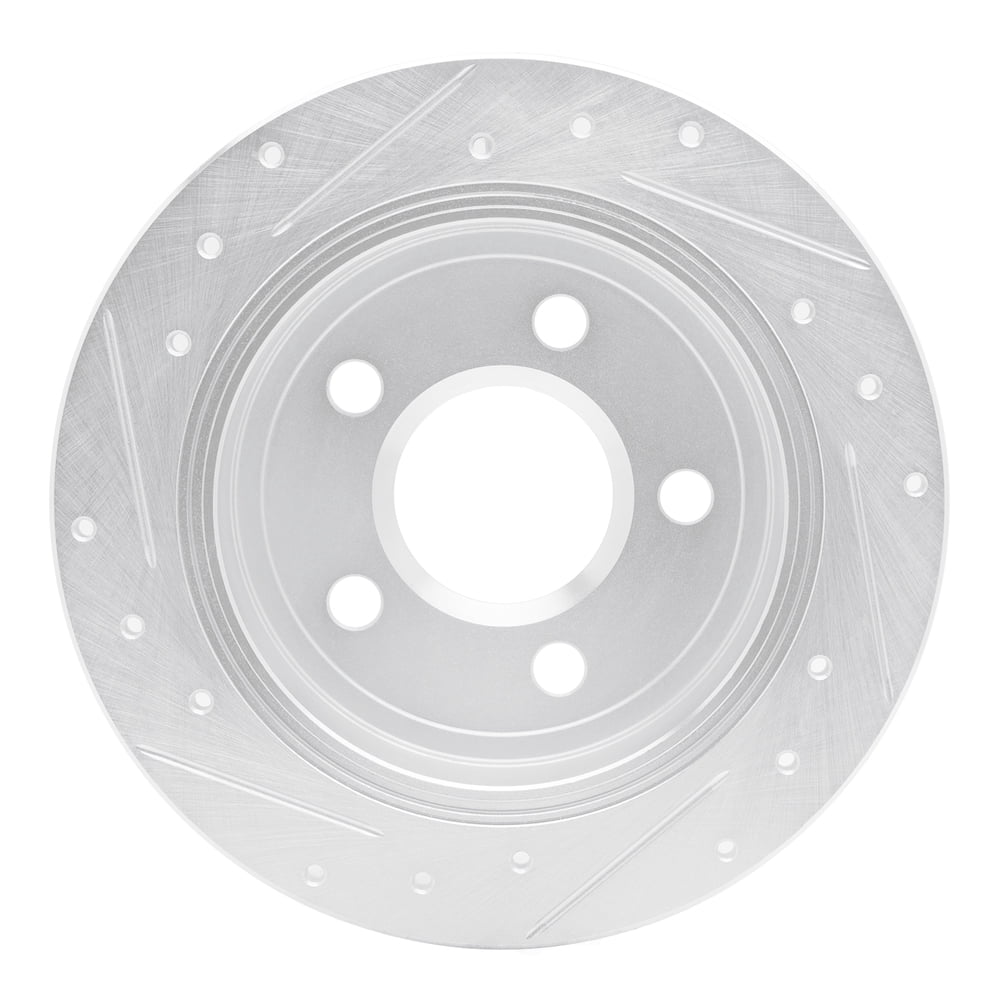 Dynamic Friction Company 631-52012R DFC Brake Rotor - Drilled And Slotted - Silver