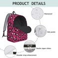 thumbnail image 4 of Black and Pink Leopard Print Backpack for School, Cute School Bag with Adjustable Shoulder Straps and Padded Back, 15.7"x11.8"x5.5", 4 of 5