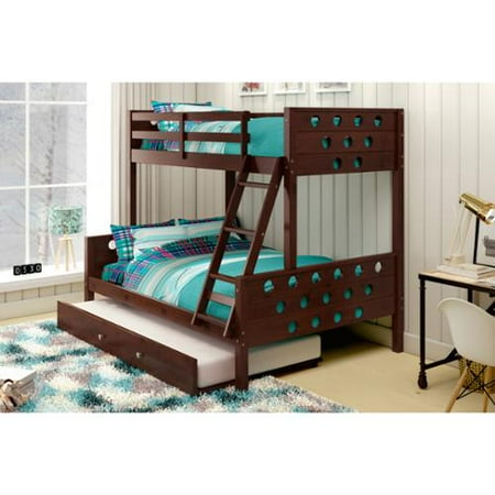 Donco Kids Circles Twin Over Full Bunk Bed with Twin