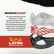 SAFEJAWZ Sports Mouth Guard with Case, Triple Layer Adults Premium Mouthguard (Adults 12+ Years, Nitro Black)