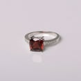 thumbnail image 3 of Natural Garnet Ring Gemstone Ring Sterling Silver Ring Engagement Ring Jewelry, 3 of 5