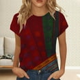 thumbnail image 2 of Hot Sale!Uooqdmx Blouses pour Femmes, Chemises à Manches Courtes pour Femmes, Hauts Décontractés pour Femmes, Hauts d'Été à Manches Courtes Col Rond Tunique Mignonne Tendance, Hauts de Sortie pour Femmes, Vert L, 2 of 4