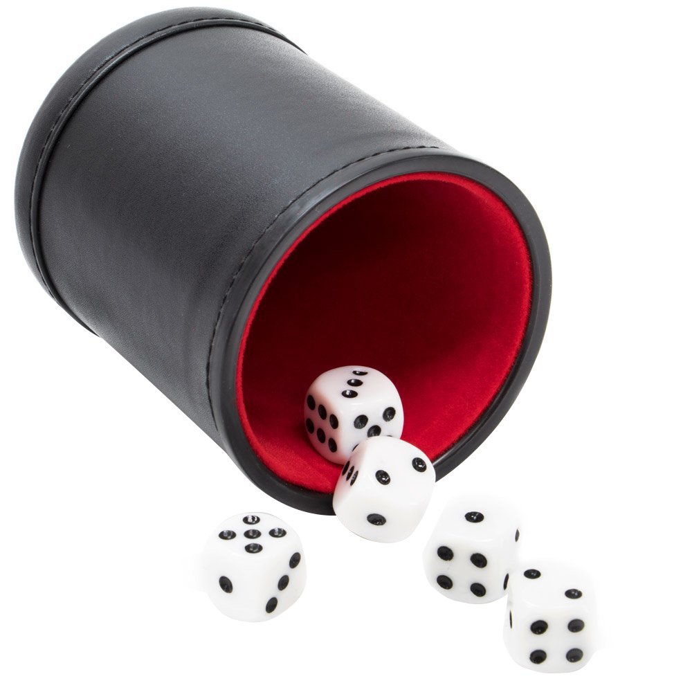 【NEW SALE】Dice Cup Leatherette Dice Cup Dice Cup With Velvet Interior
