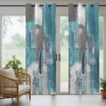 thumbnail image 6 of Abstract Oil Painting Outdoor Curtains for Patio Waterproof, Square Blue Green Smear Grommet Curtains for Porch Outside Privacy Drape for Gazebo Garden Pergola, 1 Panel, 54x95in, 6 of 9