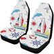 thumbnail image 1 of ABPHQTO Juego de 2 fundas para asientos de coche, rueda de barco, caballito de mar, barco, delfín, Universal, Protector de asientos delanteros para coche, sedán SUV, camión, 1 of 3