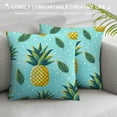 thumbnail image 3 of Leisuo  Throw Pillow Case Watercolor Pineapple Square Cushion Cover Standard Pillowcase for Men Women Home Decorative Sofa Armchair Bedroom Livingroom, 3 of 5