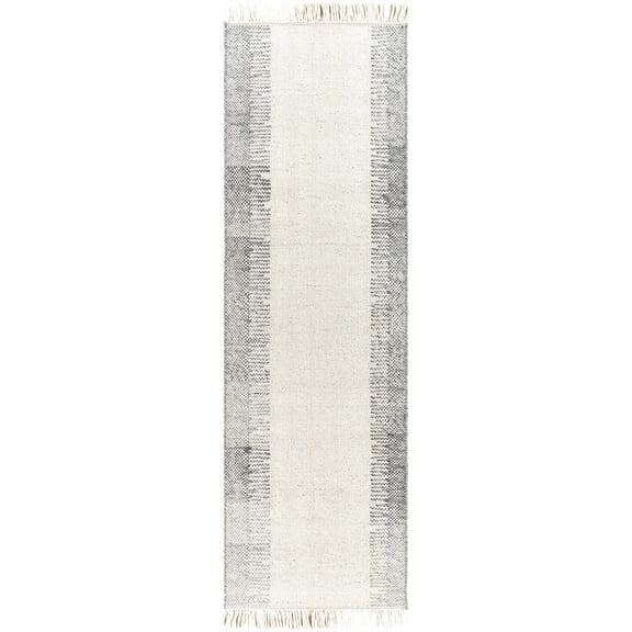 Boutique Rugs Yamachiche Contemporary Runner Rug - Tan, Charcoal, Medium Gray - 2'6" x 8' Runner