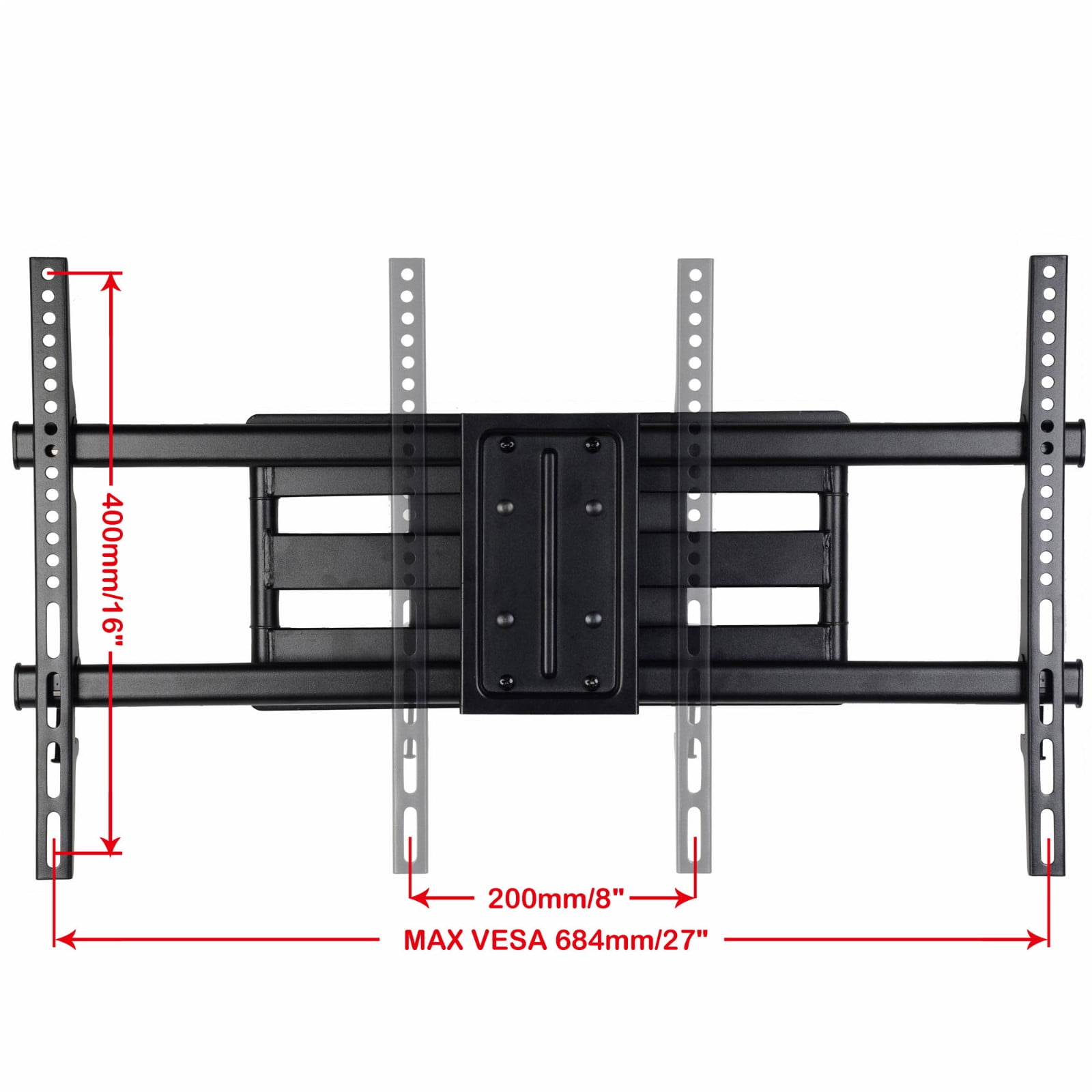 VideoSecu Full Motion TV Wall Mount for most 40-70" LED LCD Plasma HDTV UHD, Articulating Dual Arm with Tilt Swivel Extend for LG Sharp Sony Vizio Panasonic Philips RCA Toshiba Sceptre Display CT0