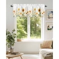 thumbnail image 5 of Valance Curtains for Windows Watercolor Sunflower Leaf Kitchen Curtians Window Treatment Wildflowers Plant Topper Curtain Rod Pocket Valances for Kitchen Bathroom Living Room 54x18in, 5 of 9