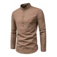 thumbnail image 1 of Camisa Slim Fit Cuello Mao Manga Larga Hombre Vestir Casual, 1 of 1