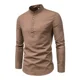 thumbnail image 1 of Camisa Slim Fit Cuello Mao Manga Larga Hombre Vestir Casual, 1 of 1
