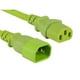 Câble d'Extension d'Alimentation pour Ordinateur PW131-4203 3 Pi IEC320 C13 à IEC320 C14&44; Vert – image 1 sur 1