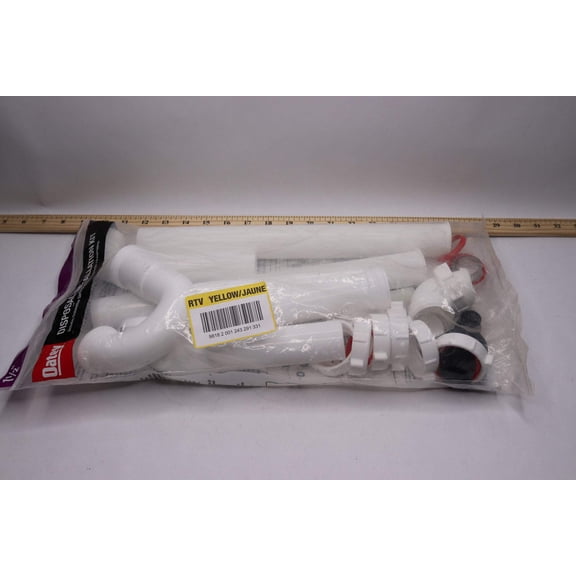 Oatey Slip-Joint Garbage Disposal Install Kit White Plastic 1-1/2 HDC9104