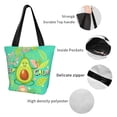 thumbnail image 4 of Kll Tote Bag For Women Avocado Keep Calm Print Shopping Grocery Reusable Bags For Office School Shopping Travel, 4 of 7