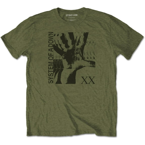 Men's System Of A Down Intoxicated T-shirt Small Military Green
