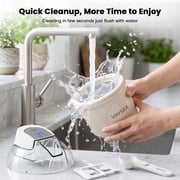 VAVSEA 1.5 Qt Ice Cream Maker with Scoop, Double-Insulated Freezer Bowl, Electric Ice Cream Machine Easy Make, Healthy Homemade Automatic Sobert Maker for Gelato, Frozen Yogurt, White