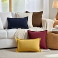thumbnail image 5 of Unique Bargains 2Pcs Decorative Throw Pillow Covers for Couch Bed White 18" x 18", 5 of 6