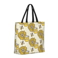 thumbnail image 2 of Vsdgher Cartoon Honey Pot Bee Sunflower print Tote Bag for Women Shoulder Bag with Zipper Large Shoulder Bag Handle Handbag Portable Washable for Travel, Work, 2 of 8