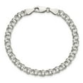 thumbnail image 4 of Auriga Fine Jewelry 925 Sterling Silver 5.5mm Double Link Charm Bracelet 7 inch for Women, 4 of 6